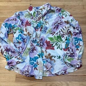 Coldwater Creek Floral Button Down Shirt - Multicolor